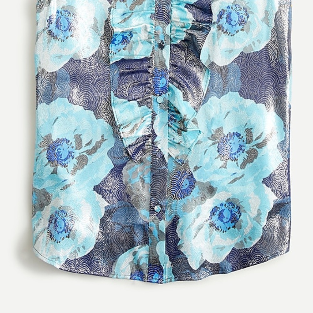 ✨HP✨ [J. Crew] Gorgeous Ruffle-Front Top - Picture 7 of 10